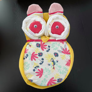 Windeltorte Sujet Eule in gelb