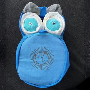 windeltorte Sujet Eule blauer Löwe