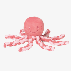 Flauschiger Plüsch-Oktopus mit Tentakeln zum fühlen in pink