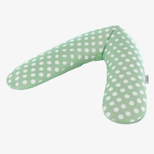 Stillkissen von Theraline grün gepunktet