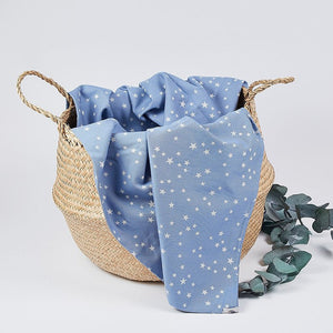 Gewobenes Tragetuch von Limas blau mit Sternchen