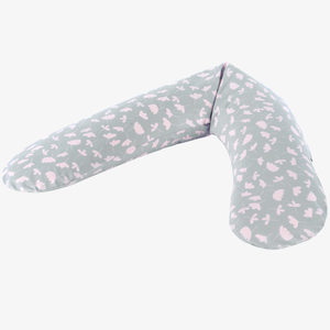 Stillkissen von Theraline grau mit rosa